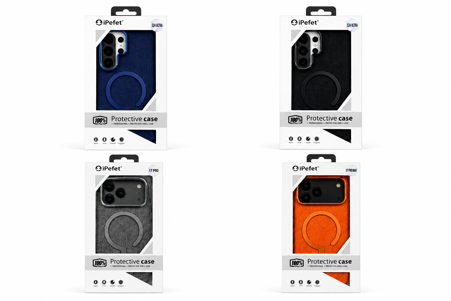 iPefet Protective Case with Magnetic Ring – Premium Shockproof Phone Case