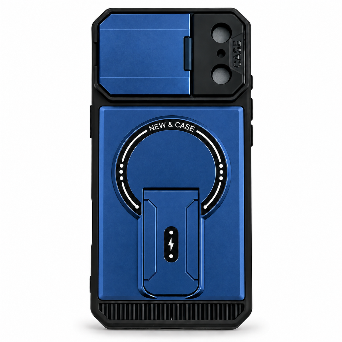 Magnetic Armor Kickstand Phone Case with Camera Cover
