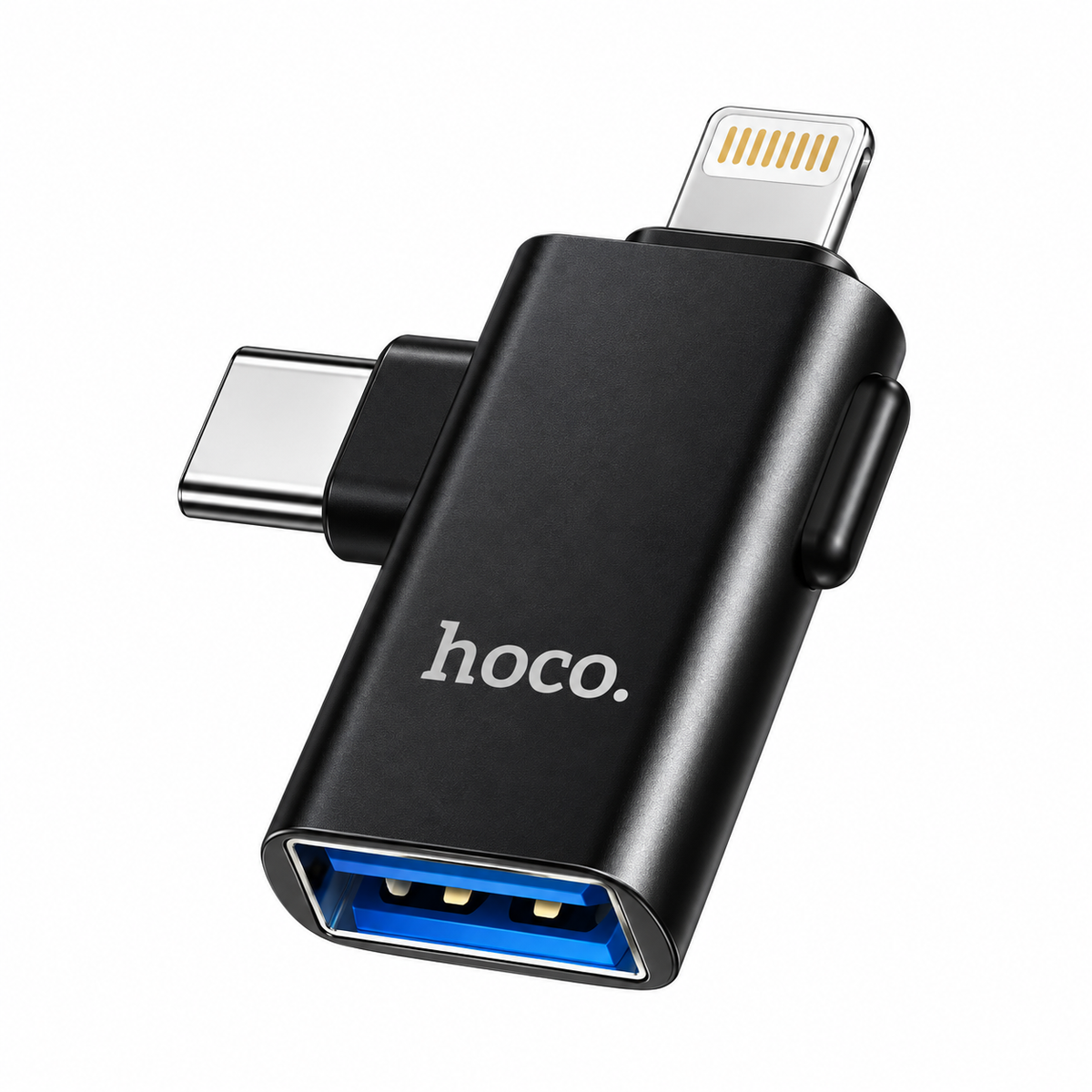 Hoco 2-in-1 USB-C & Lightning to USB-A OTG Adapter