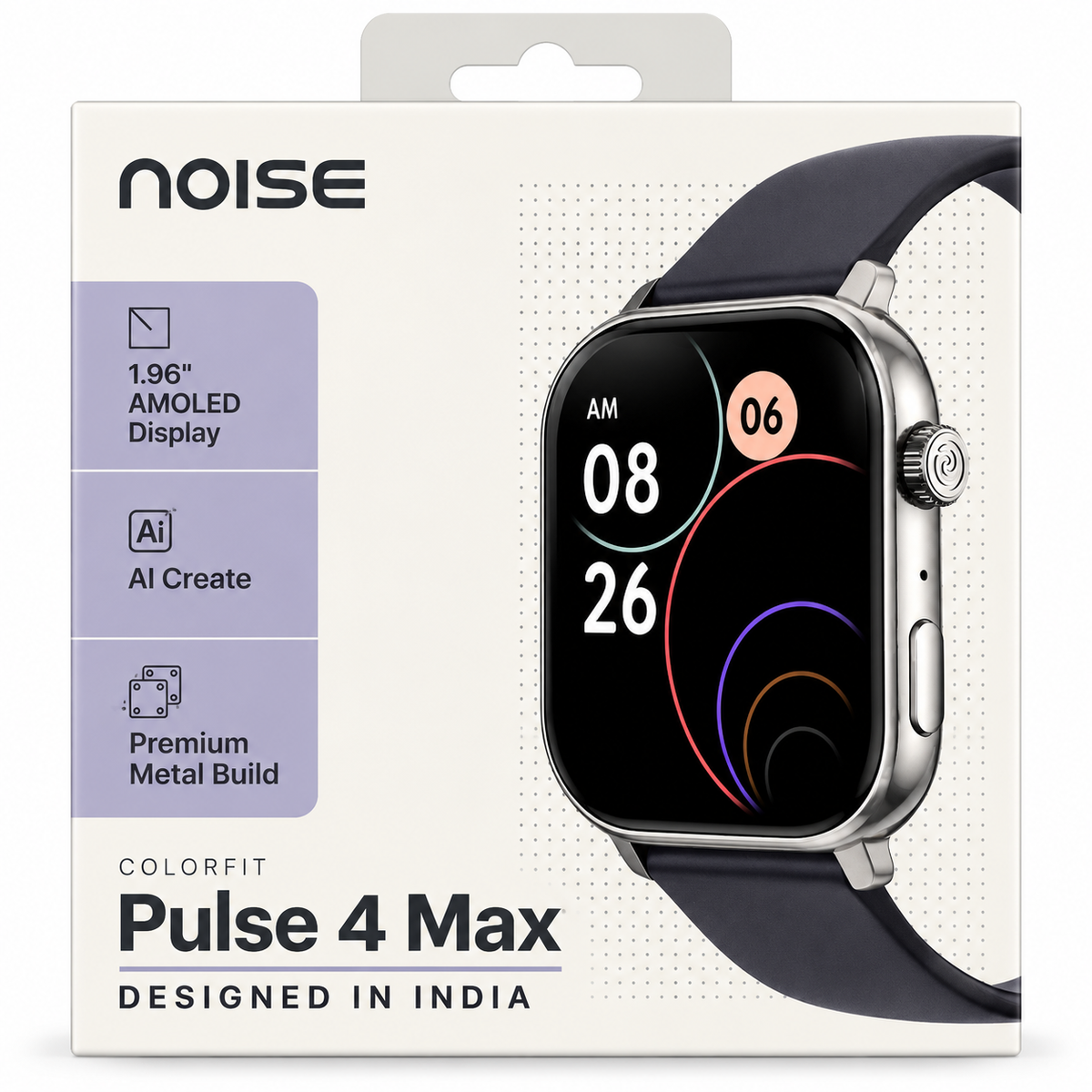 Noise ColorFit Pulse 4 Max Smartwatch 1.96" AMOLED Display