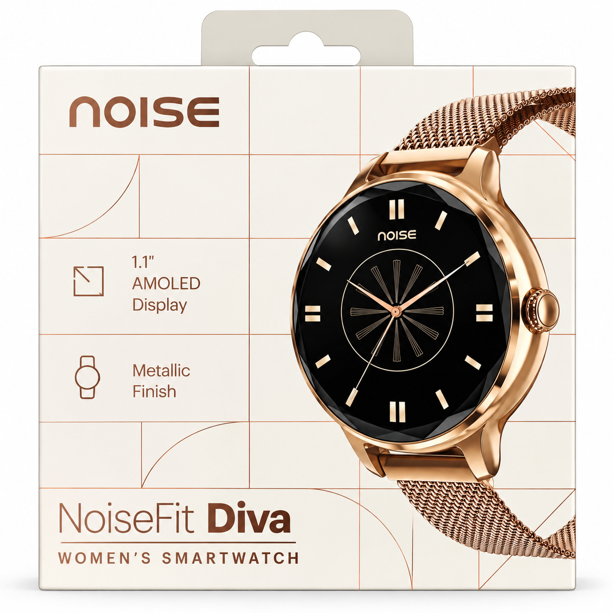 NoiseFit Diva Women’s Smartwatch 1.1" AMOLED Display