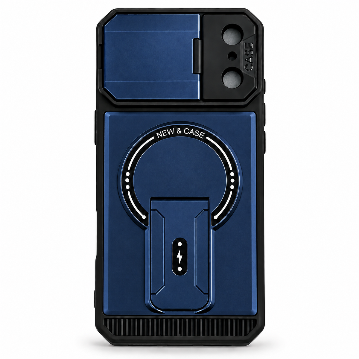 Magnetic Armor Kickstand Phone Case with Camera Cover