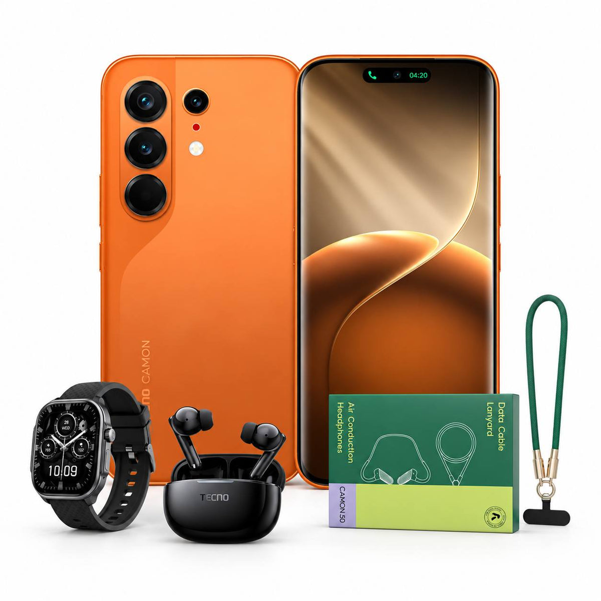TECNO Camon 50 Ultra Bundle with Smartwatch & Buds 4 Air